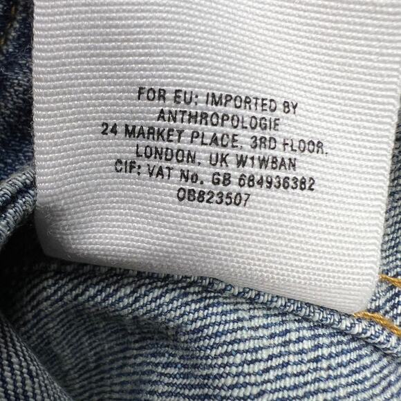 Pilcro and the Letterpress Cable Knit Sweater Sleeve Denim Jean Jacket Size SP - Picture 14 of 16